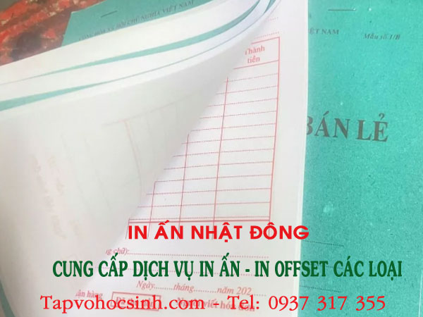 quy trình thiết kế in hoá đơn bán lẻ 2 liên