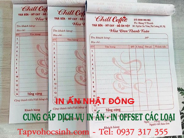 giá in hoá đơn bán lẻ 2 liên